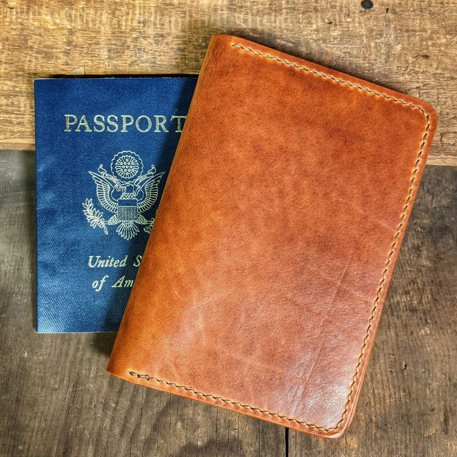 Delaware River - Horween Leather Passport Travel Wallet