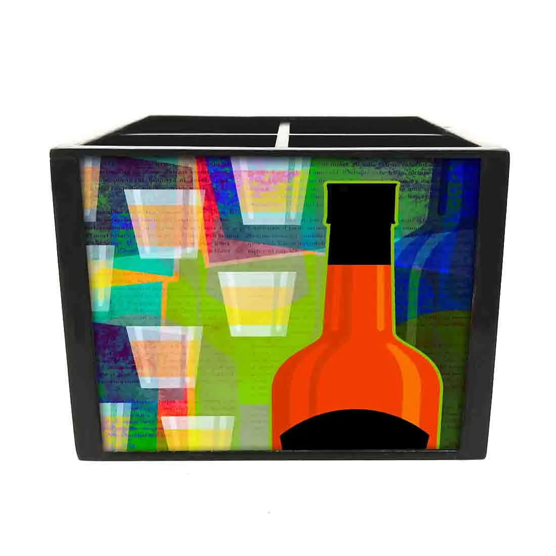 Designer Cutlery Stand Holder - Bottles With Colorful Shades