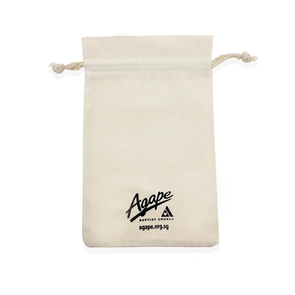 Drawstring Canvas Pouch Big (16cm x 26cm)