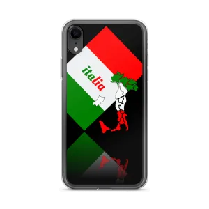 Elegant Italia - Italy Flag And Map iPhone Black Case