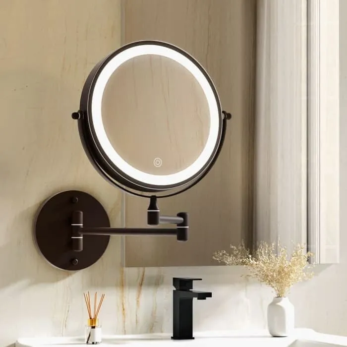 Embellir Extendable Makeup Mirror 10x Magnifying Double-sided