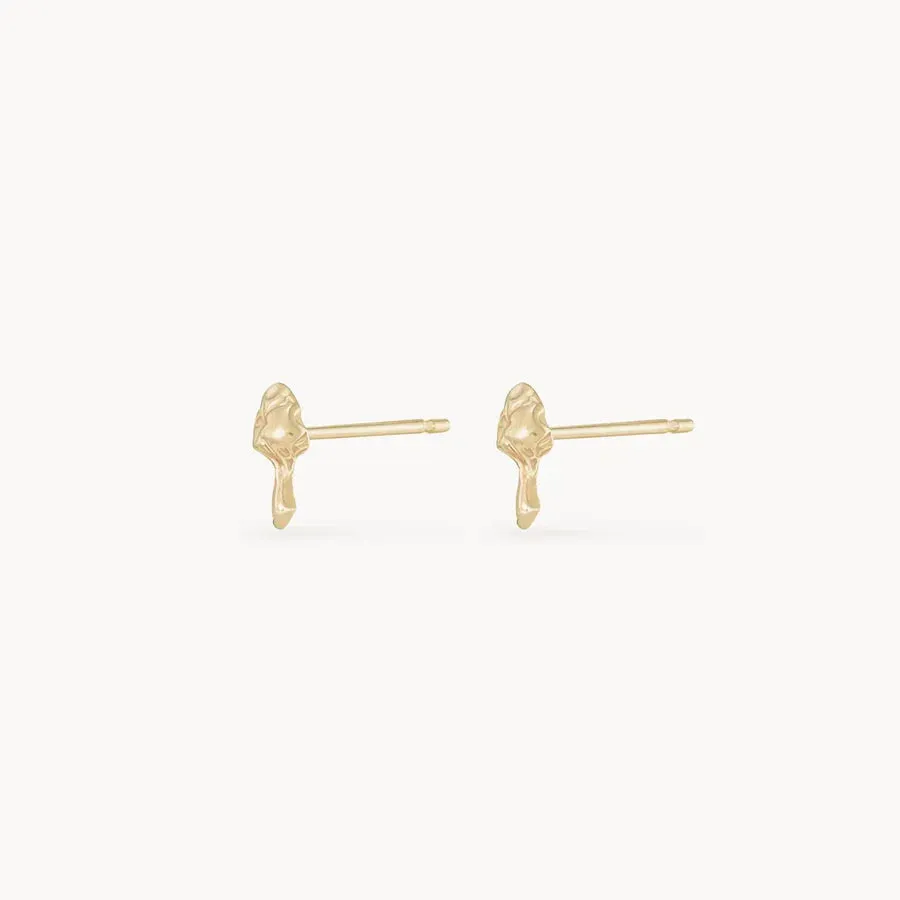 Enchanted Spirit Mushroom Earring (14K Gold)