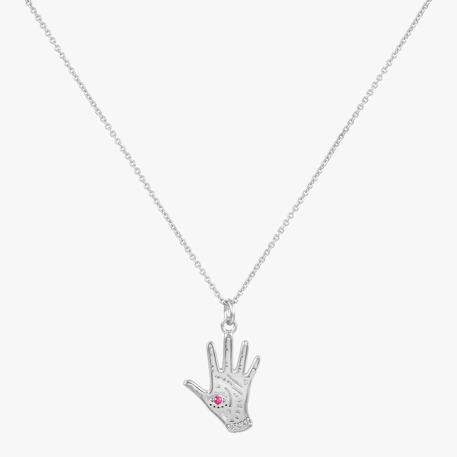 Evil Eye Palm Necklace