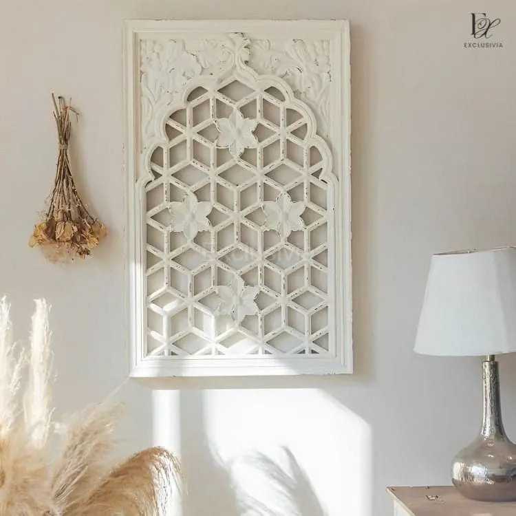 EWIZ French Lattice Wall Mirror Decor