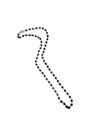 FC Creations Necklace 18K Yellow Gold Round Black Diamonds 54 Carats | 22 Inch