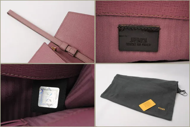 Fendi Clutch Bag Light Purple with Strap