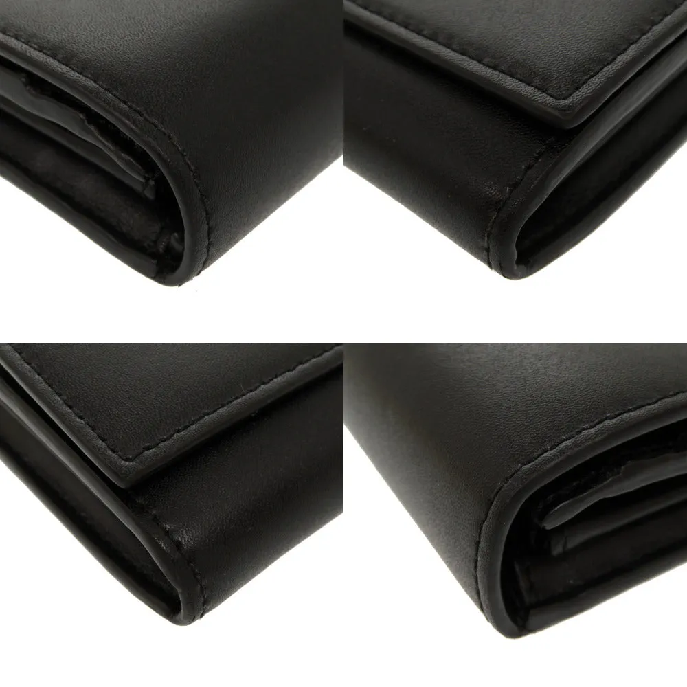 FENDI Long Wallet Purse 8M2051 leather black By The Way Continental Women Used