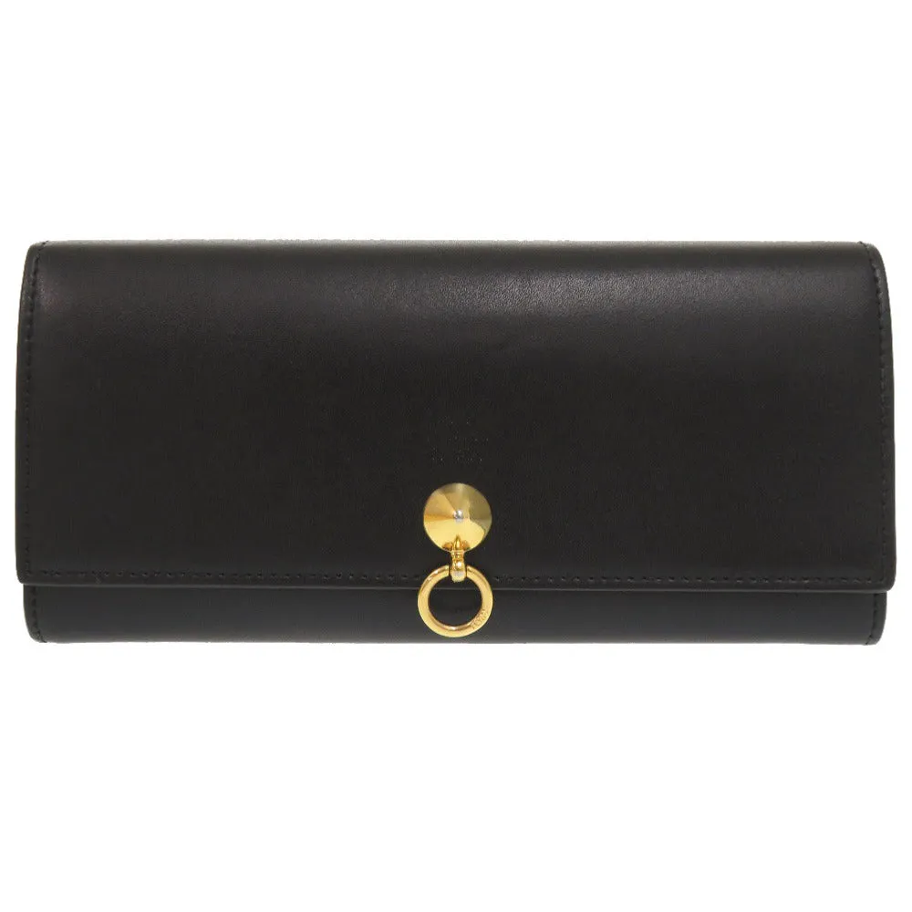 FENDI Long Wallet Purse 8M2051 leather black By The Way Continental Women Used