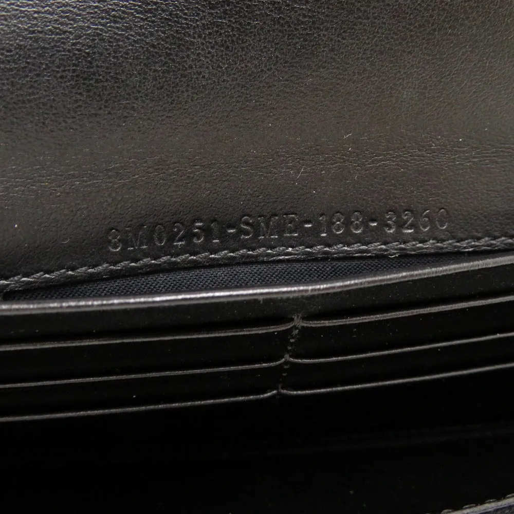 FENDI Long Wallet Purse 8M2051 leather black By The Way Continental Women Used