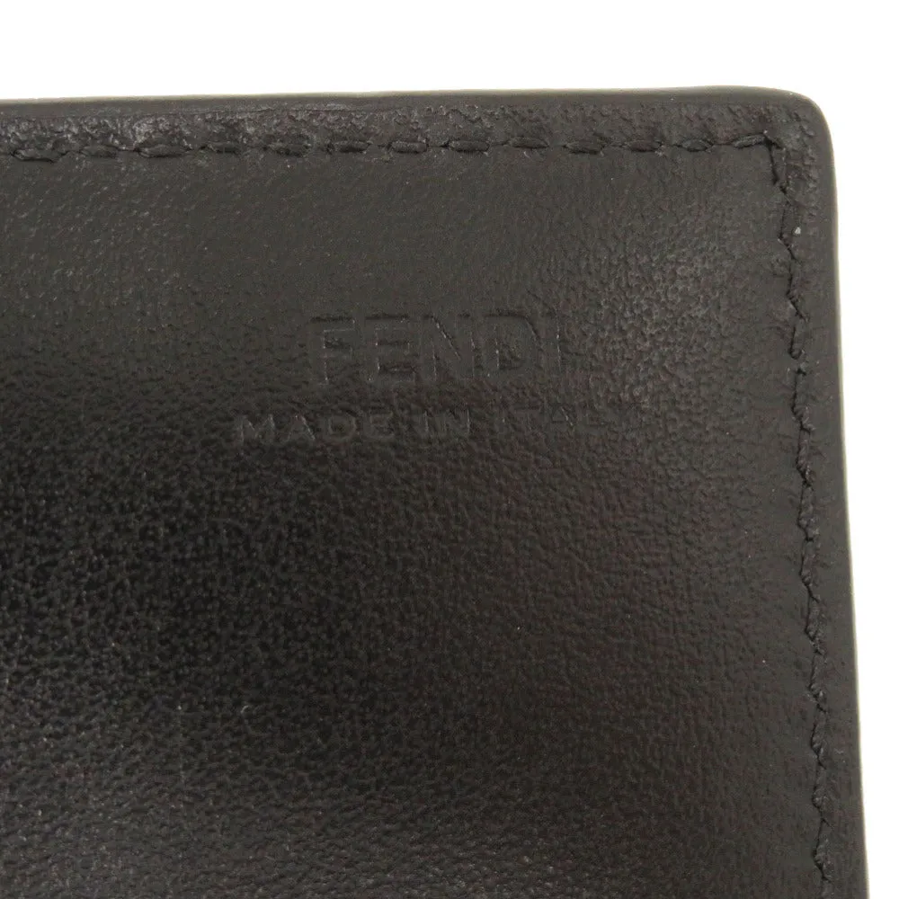 FENDI Long Wallet Purse 8M2051 leather black By The Way Continental Women Used