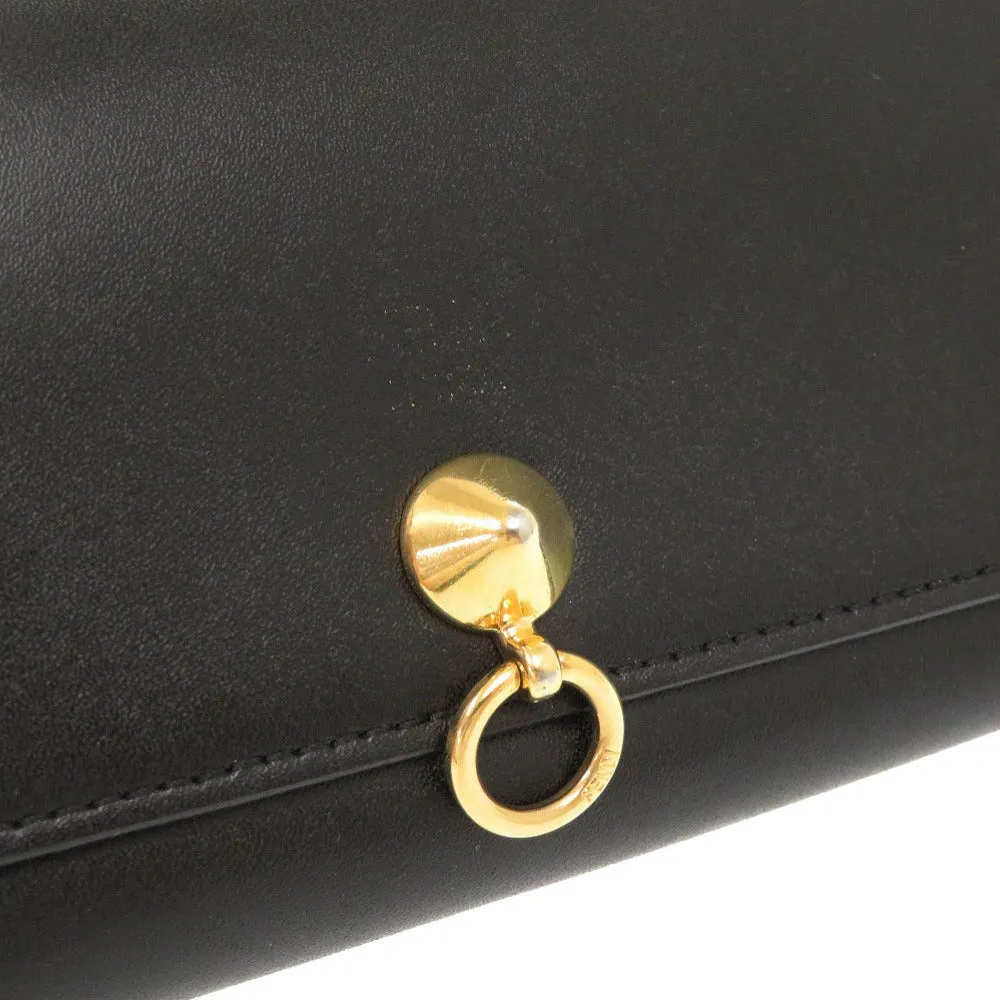 FENDI Long Wallet Purse 8M2051 leather black By The Way Continental Women Used