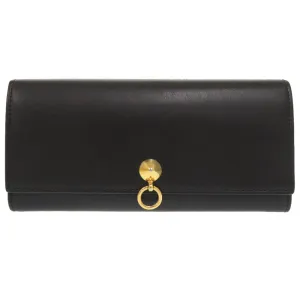 FENDI Long Wallet Purse 8M2051 leather black By The Way Continental Women Used