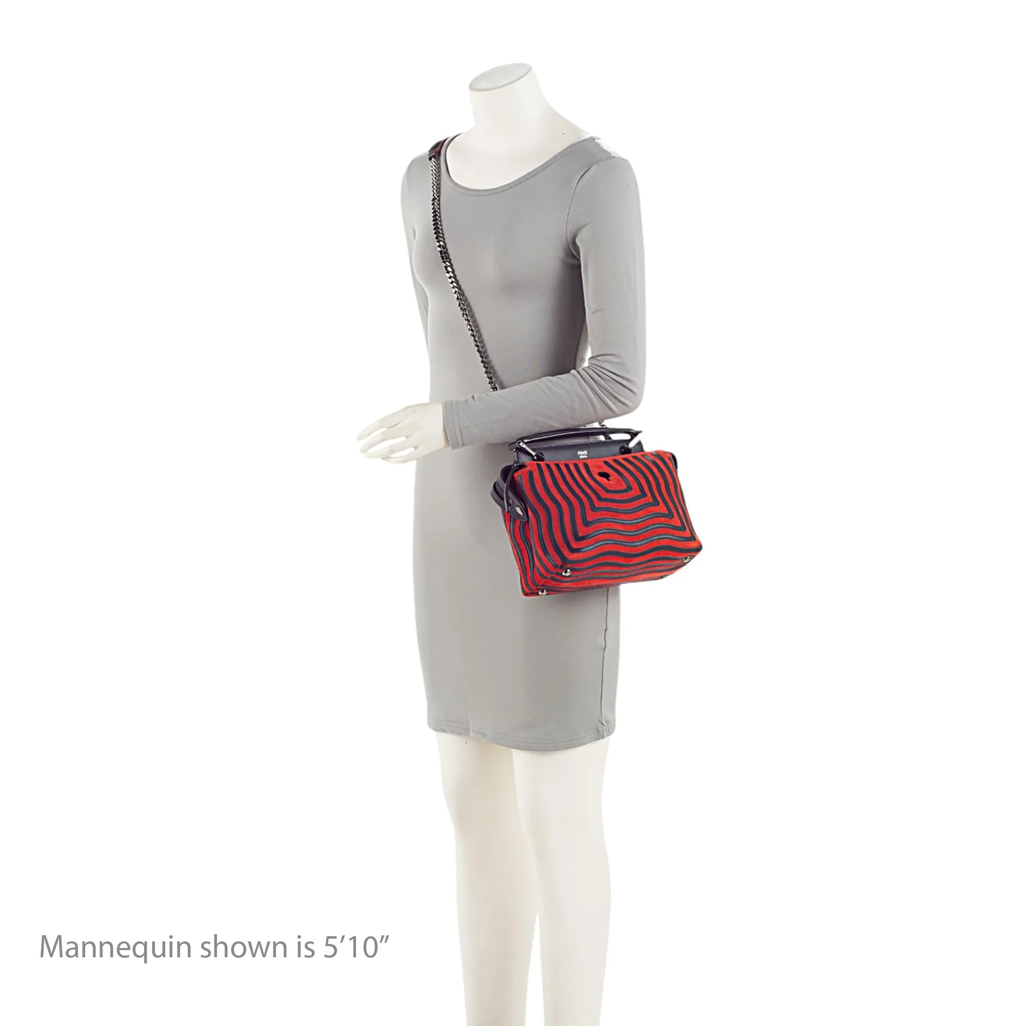 Fendi Quilted Leather Two Tone Dotcom Small Top Handle