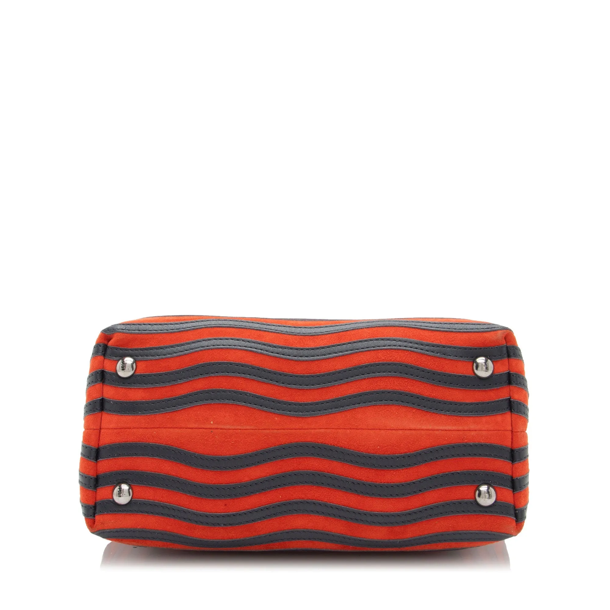 Fendi Quilted Leather Two Tone Dotcom Small Top Handle