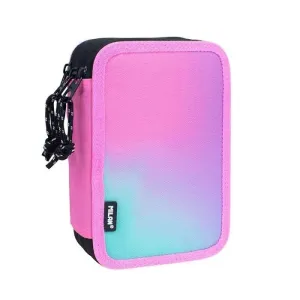 Filled Triple Decker Pencil Case Sunset Series, Pink