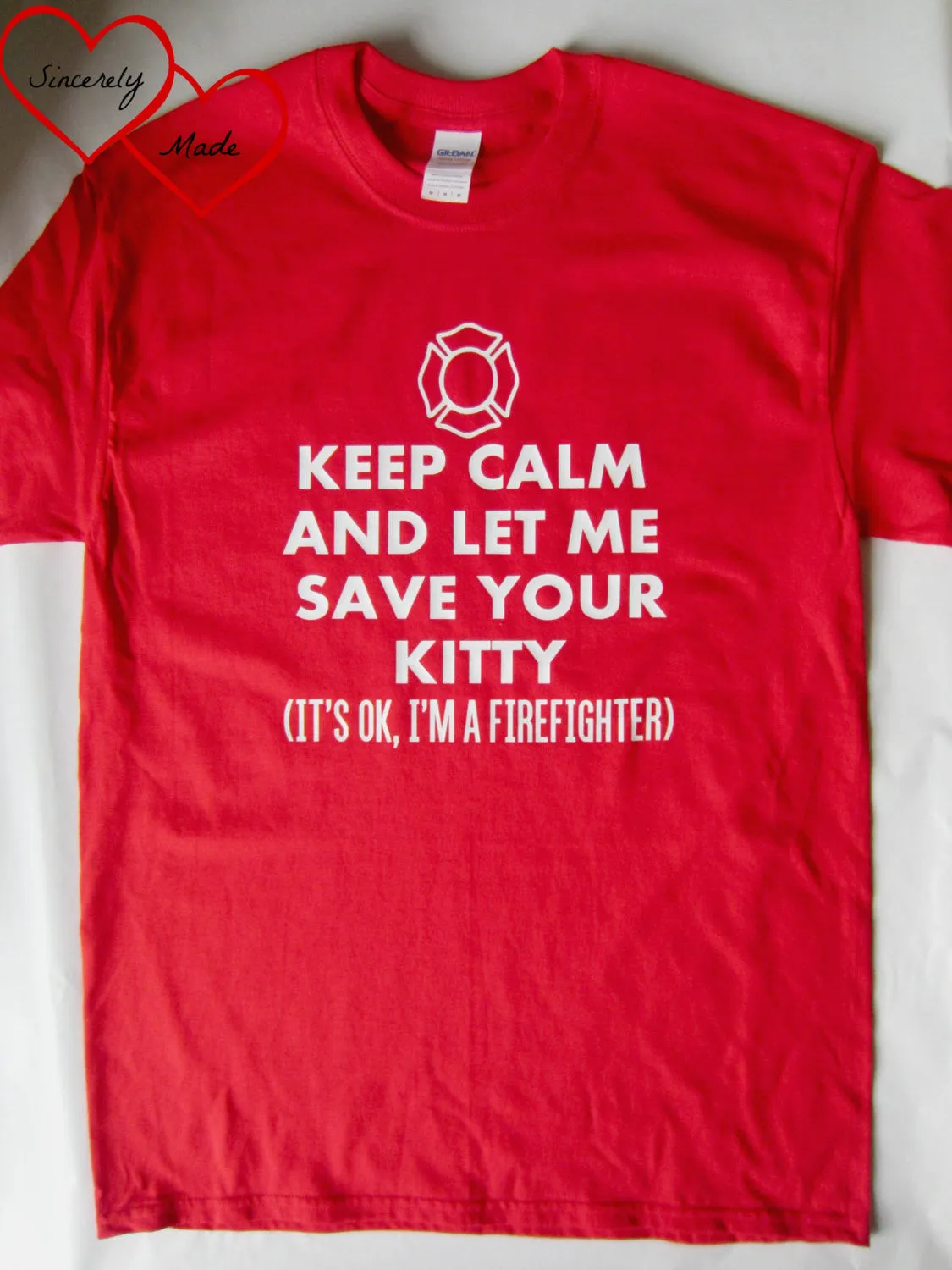 Firefighter tee - Fireman tee - Funny Fireman tee- Firefighter - Firefighter gifts - Fireman gifts - Fireman - Save your kitty tee - funny