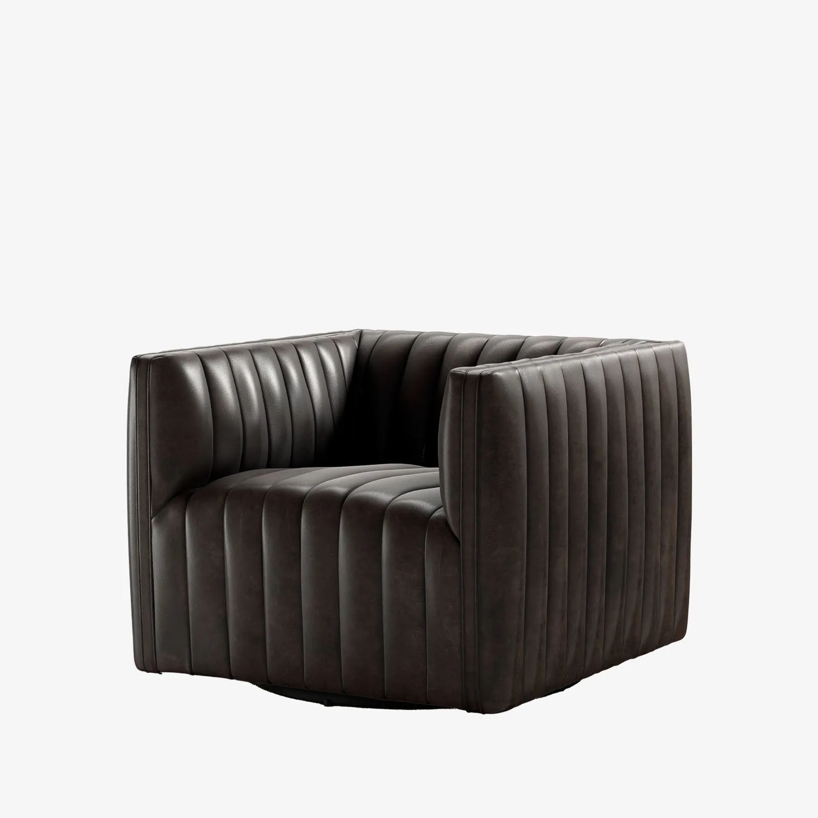 Four Hands Augustine Swivel Chair in Deacon Wolf