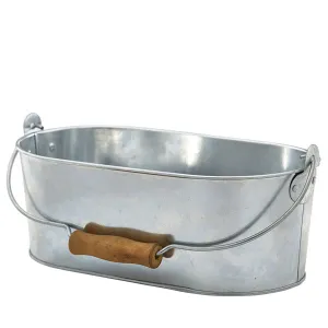 Galvanised Steel Oval Table Caddy 28x15.5x10cm- Pack 1