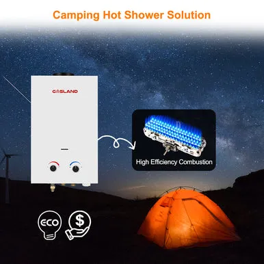 Gasland Outdoor Portable Tankless Water Heater - 3.18GPM 12L - White