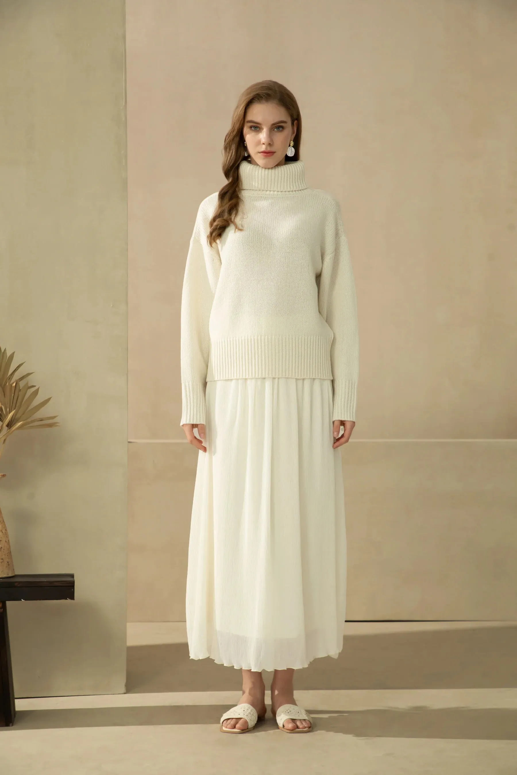 GDS Thistle Wool Knit Jumper | White