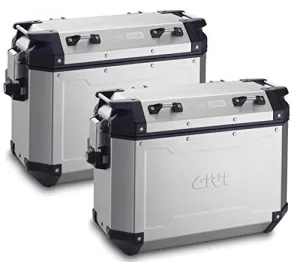Givi OBKN37APACK2A 37Ltr Outback Pair Side Cases - Silver