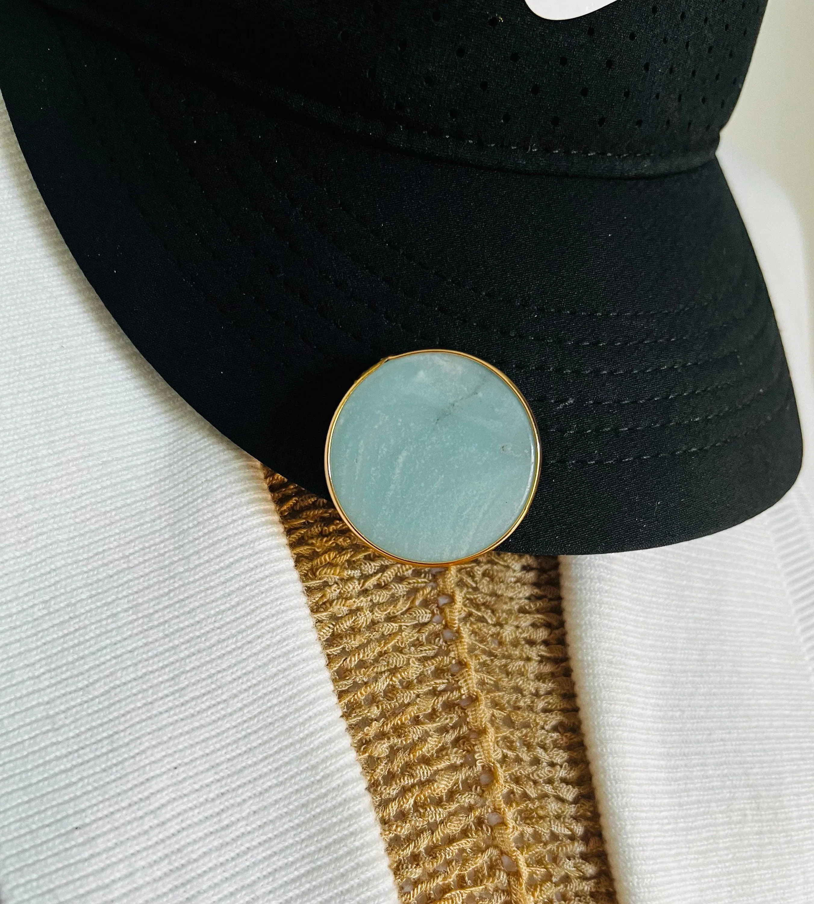 Golf Markers India Agate Stone Golf Ball Marker  Natural Stone Birthday Golf Gift for Golfer Gift for Her by Fabulici