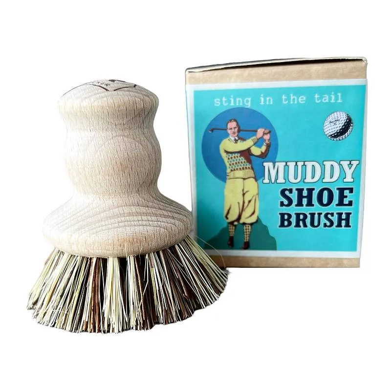 Golfer's Muddy Shoe Brush