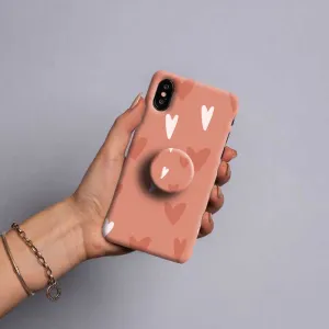 Gripper Case With brown hearts