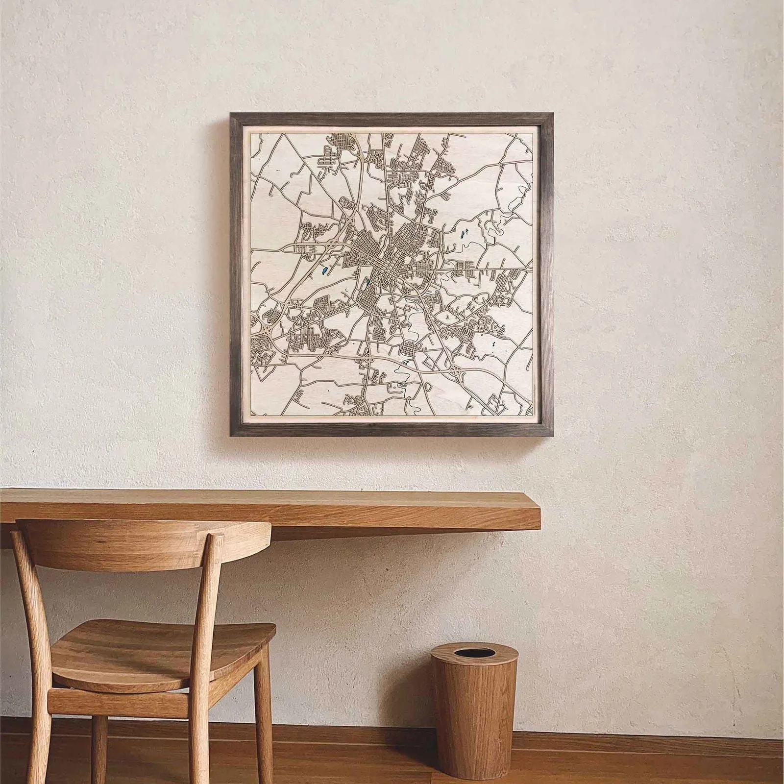 Hagerstown Wooden Map