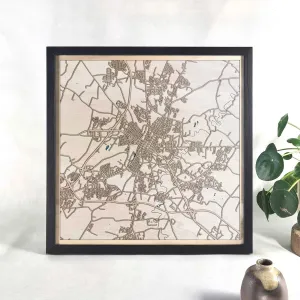 Hagerstown Wooden Map
