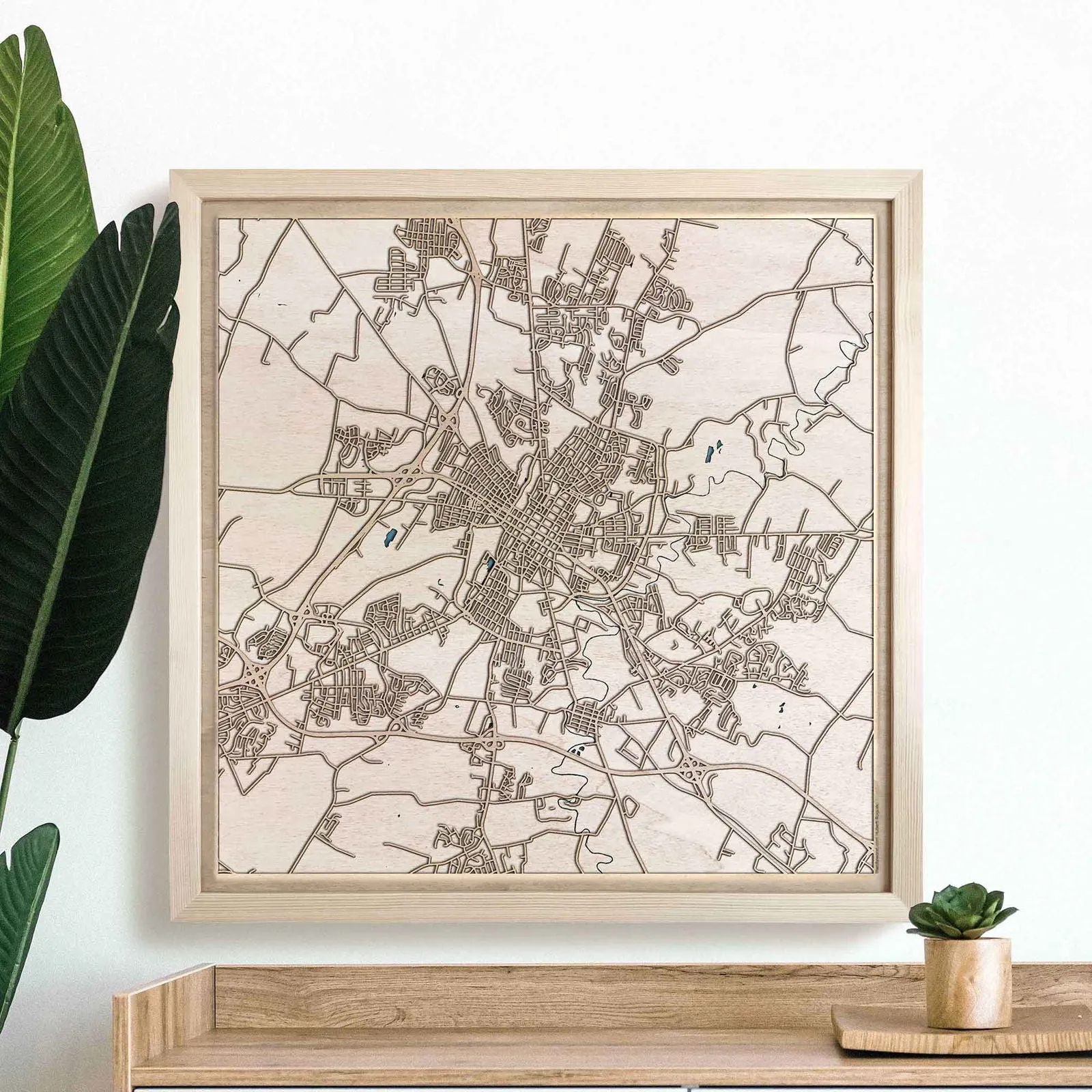 Hagerstown Wooden Map