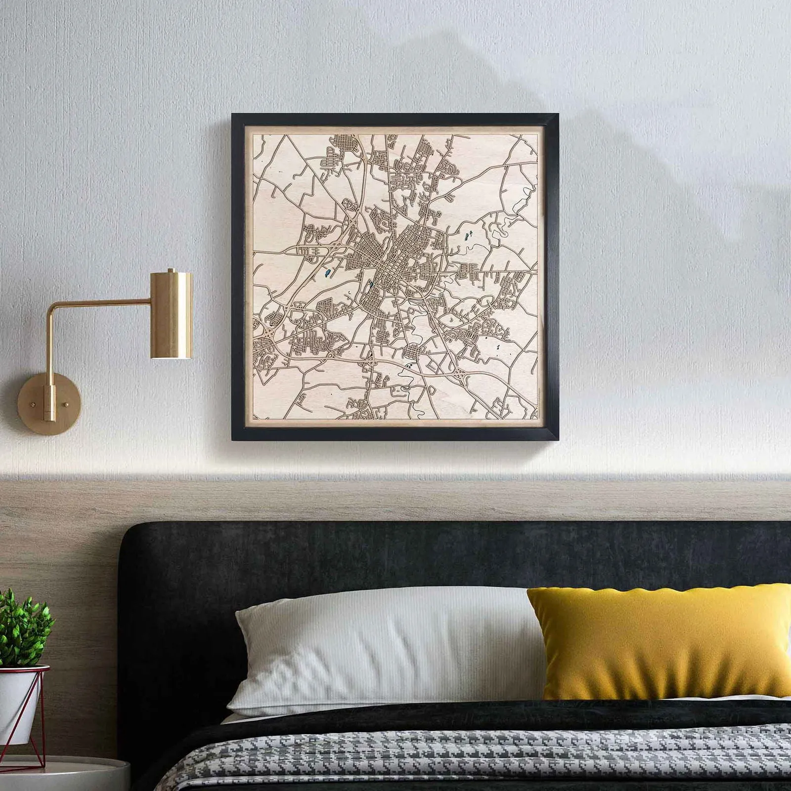 Hagerstown Wooden Map