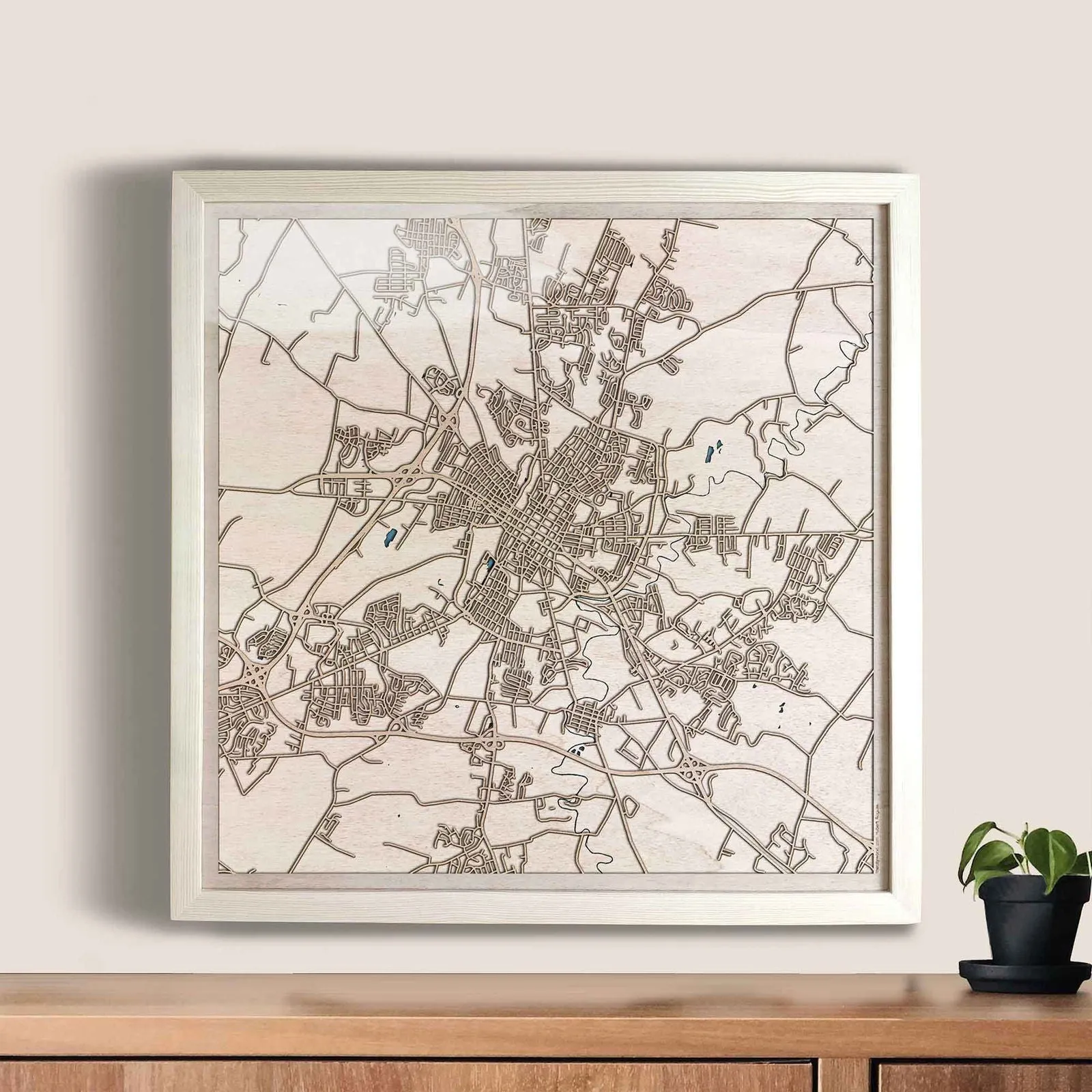 Hagerstown Wooden Map