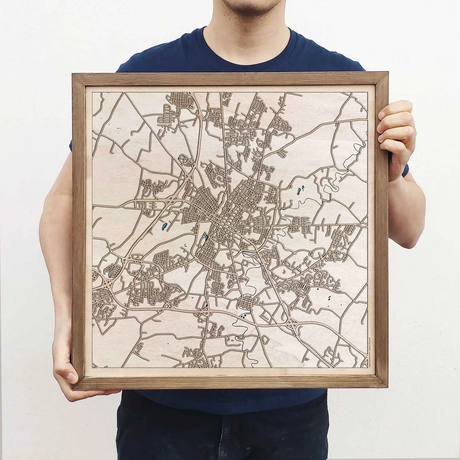 Hagerstown Wooden Map