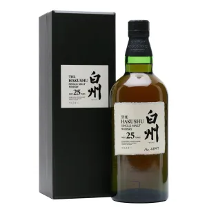 Hakushu 25 Year Old Single Malt Japanese Whisky ABV 43% 70cl with Gift Box