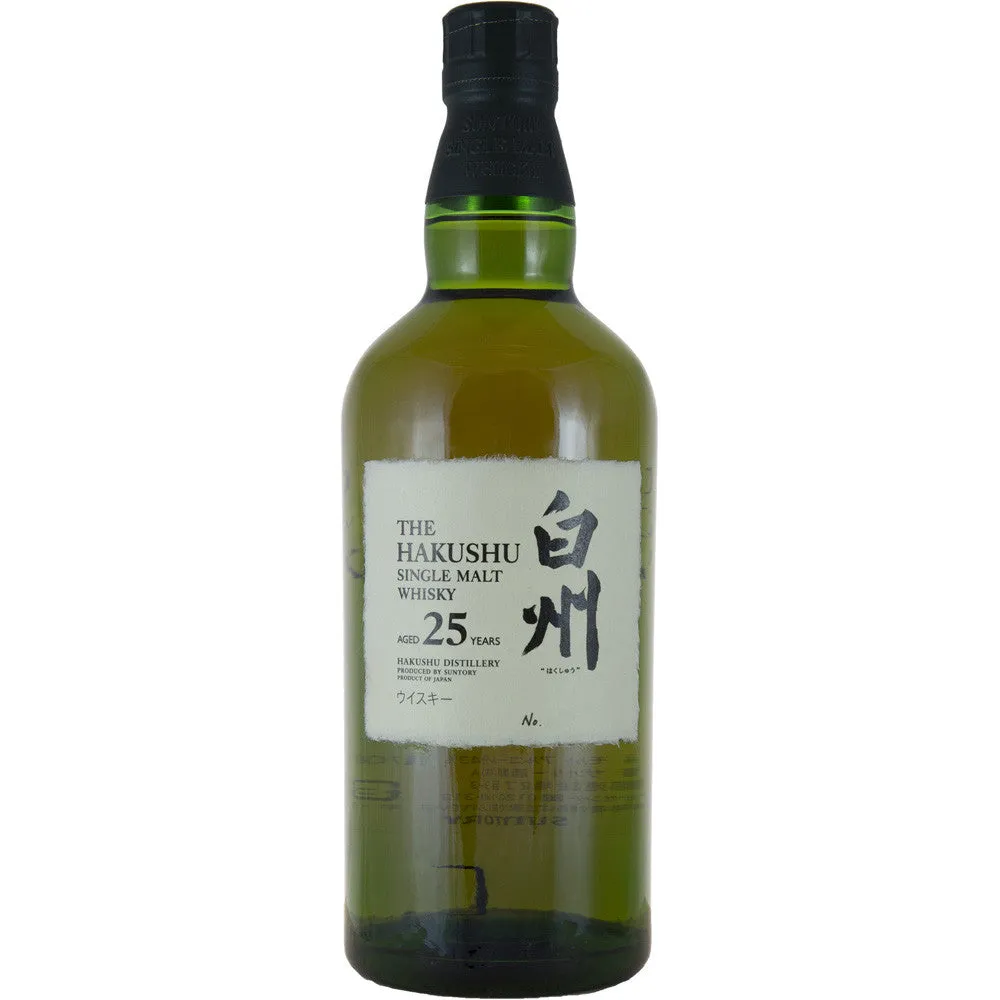 Hakushu 25 Year Old Single Malt Japanese Whisky ABV 43% 70cl with Gift Box
