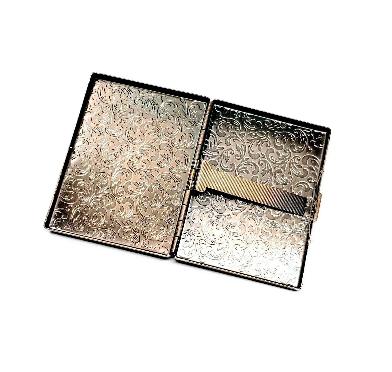 Handmade Antique Bronze Embossed Mermaid Cigarette Case