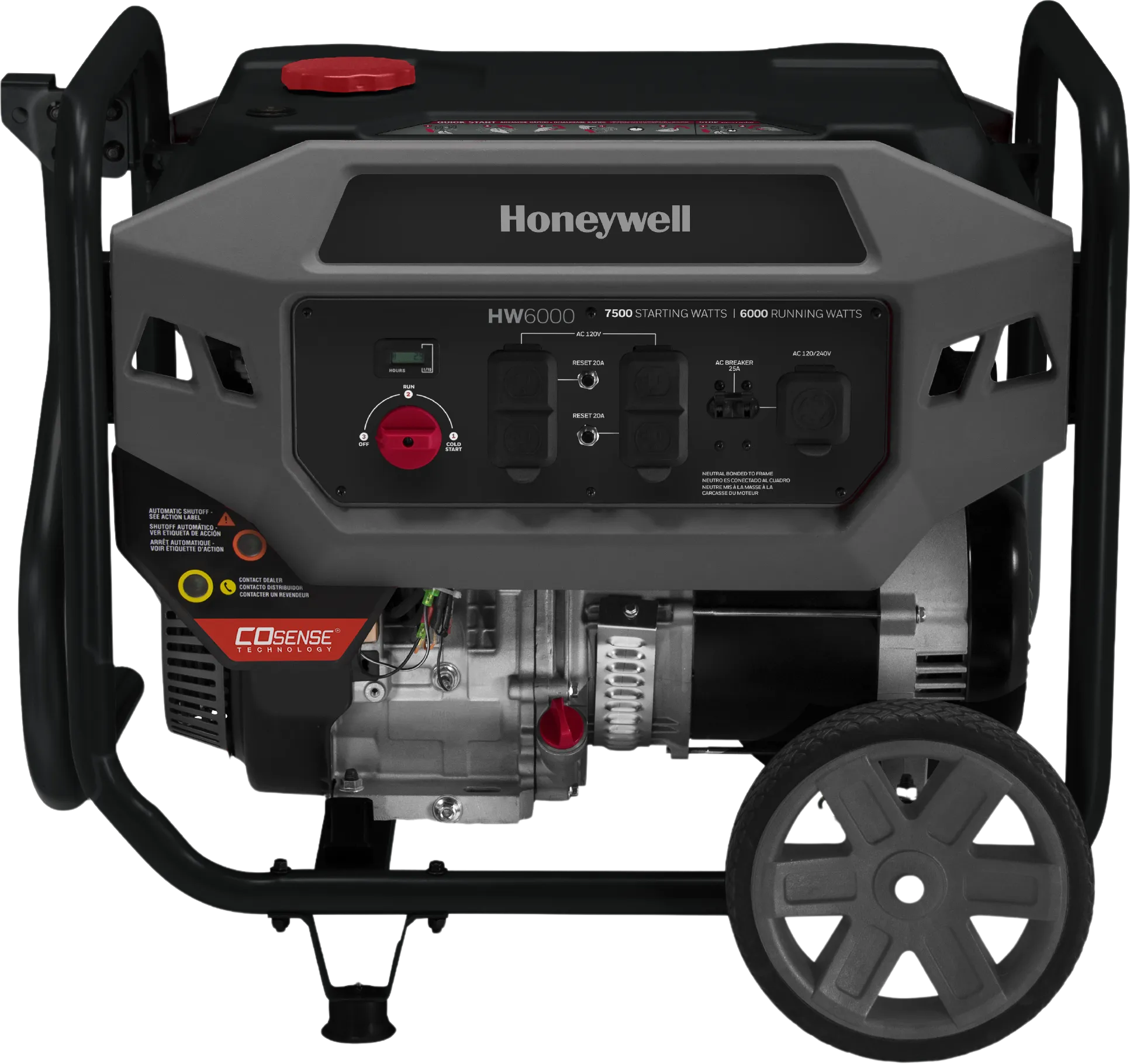Honeywell/Generac 6046 6000W/7500W Generator Gas with COSENSE Technology CARB Compliant HW6000CO New