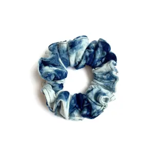 Indigo Scrunchie Ponytail Holder