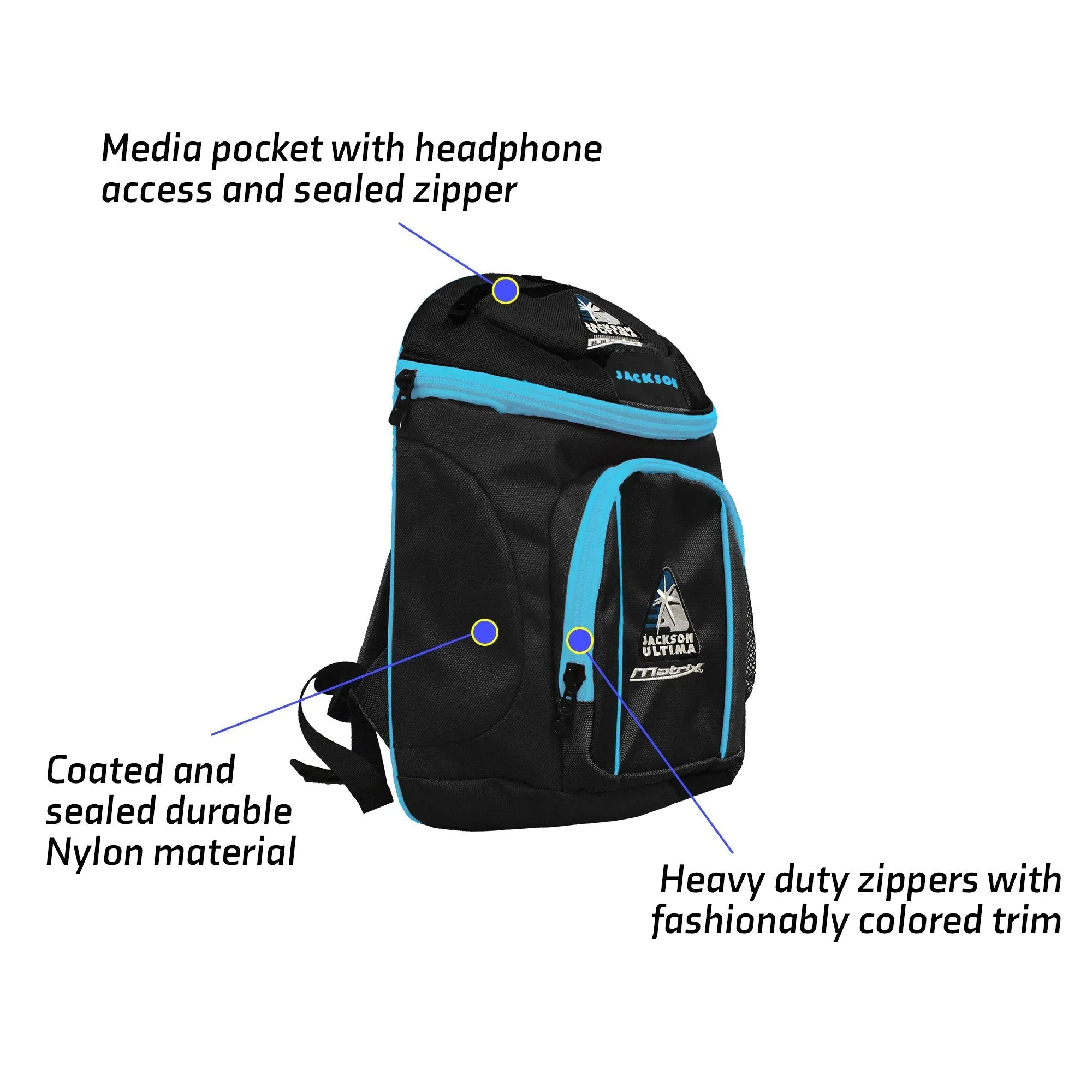 JACKSON ULTIMA SPORT BAG (BLACK/BLUE) USFS
