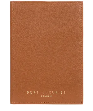 'Jet' Tan Leather Passport Holder