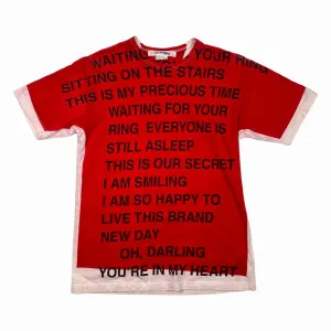Junya Watanabe Red Poem T-shirt SS02 Sz Large