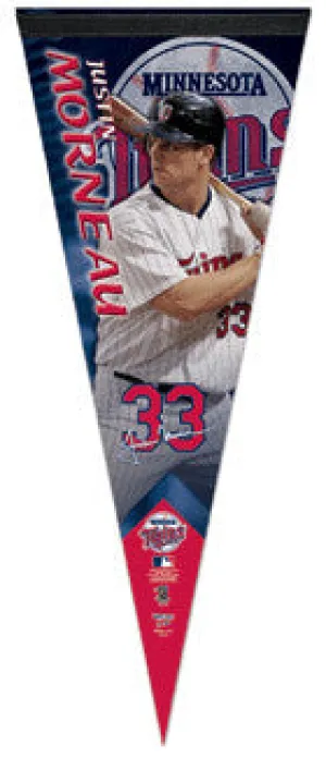 Justin Morneau "Signature" Premium Felt Pennant L.E. /2,009