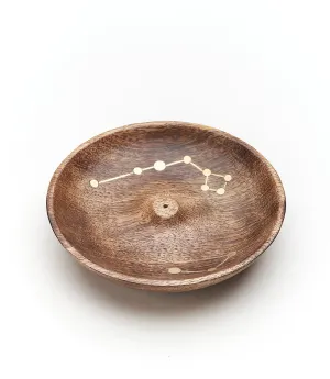 Jyotisha Celestial Round Incense Holder - Wood, Brass