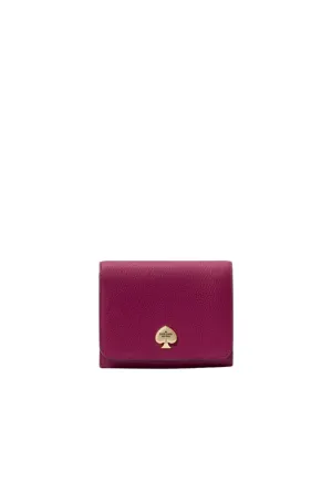 Kate Spade Kayla Small L-zip Wallet In Dark Raspberry KK056