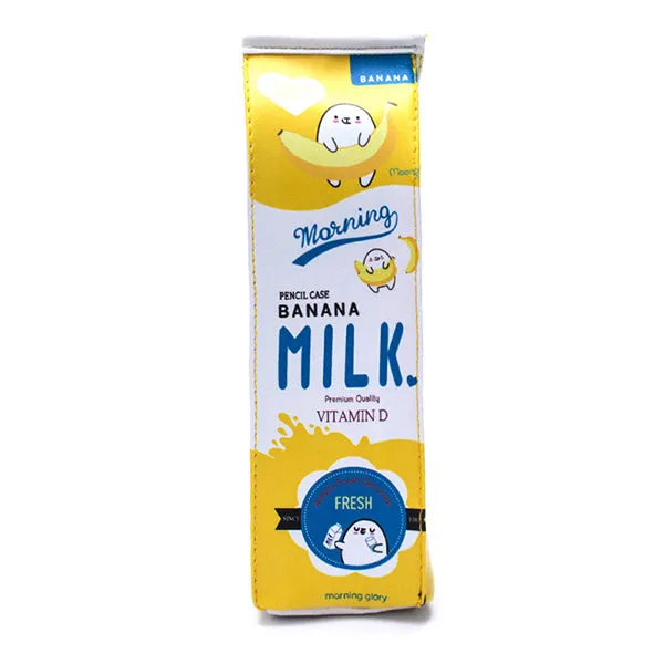 Kawaii Milk Box Zipper Cartoon Pencil Case