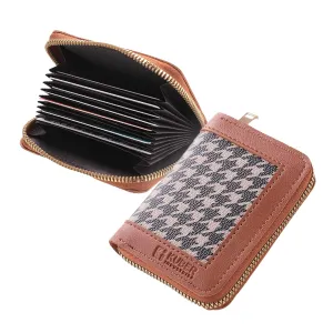 Kuber Industries Card Holder Wallet for Men Women|Debit Credit Card Holder|Wallet for Id, Visiting Card, Buisness Card|Zipper Closure Wallet|Brown (Pack of 6)