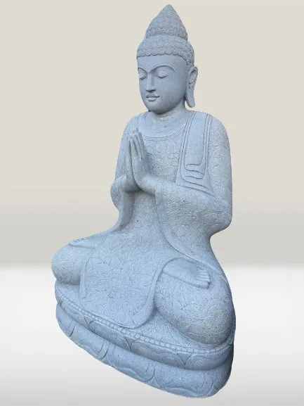 Large Stone Namaste Buddha Statue 62"