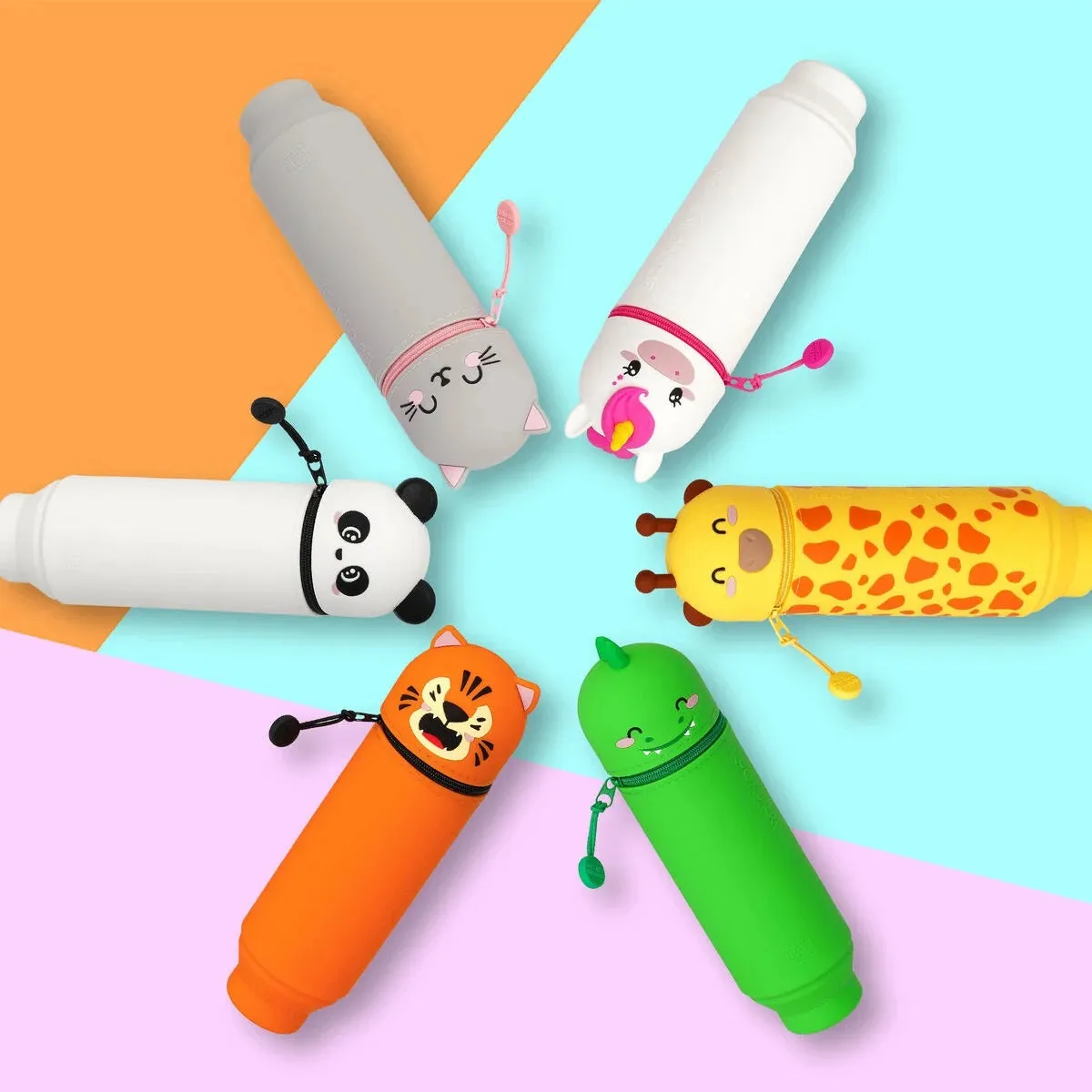 Legami Kawaii 2 in 1 Soft Silicone Pencil Case - Giraffe