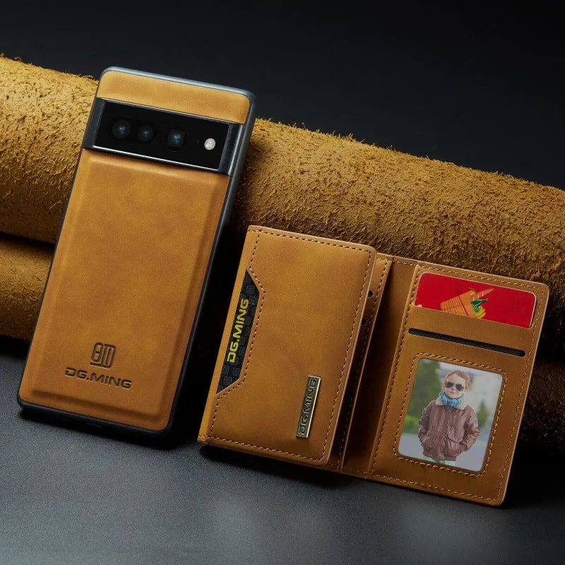 Luxury Detachable Magnetic Leather Flip Wallet Phone Case With Card Holder For Google Pixel